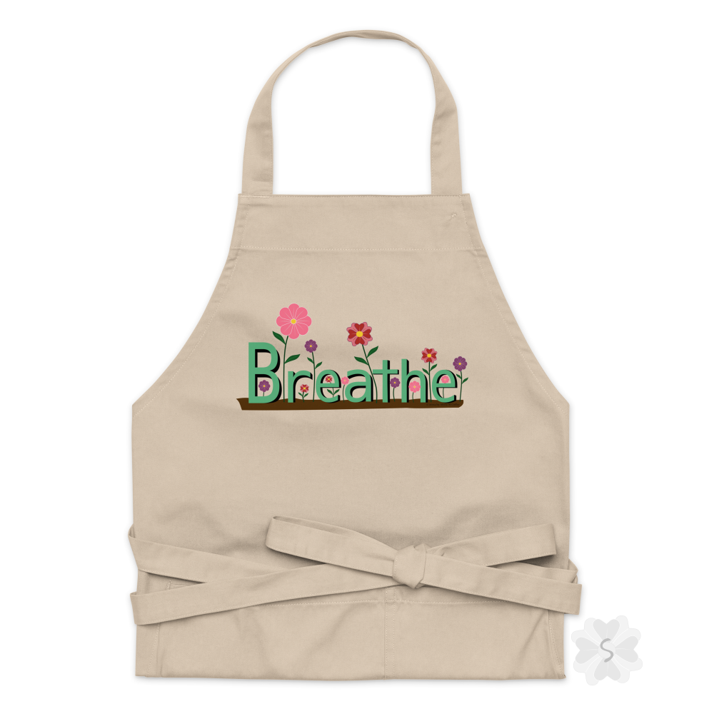 ’Breathe’ With Flowers - Organic Cotton Apron