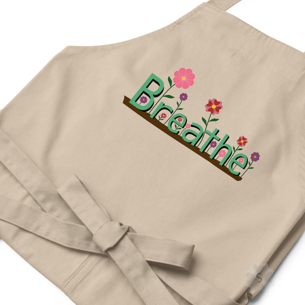 ’Breathe’ With Flowers - Organic Cotton Apron