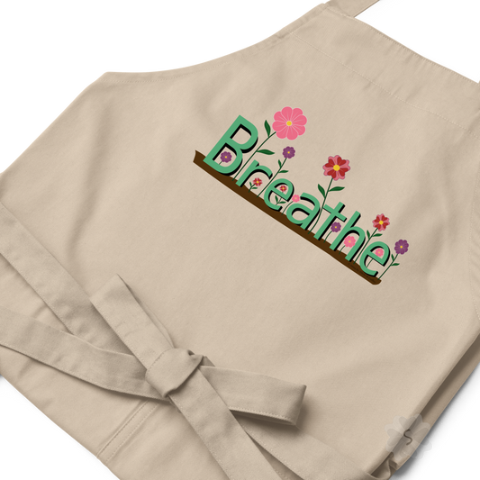 ’Breathe’ With Flowers - Organic Cotton Apron