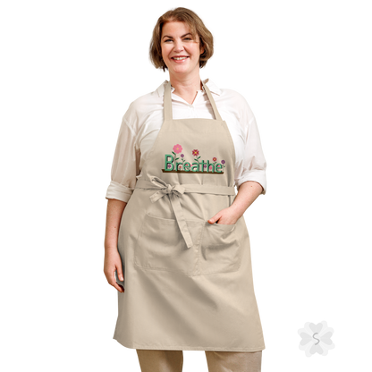 ’Breathe’ With Flowers - Organic Cotton Apron