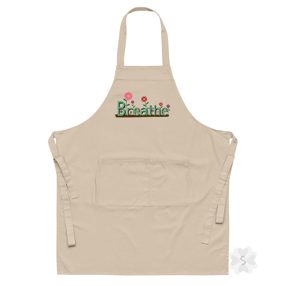 ’Breathe’ With Flowers - Organic Cotton Apron