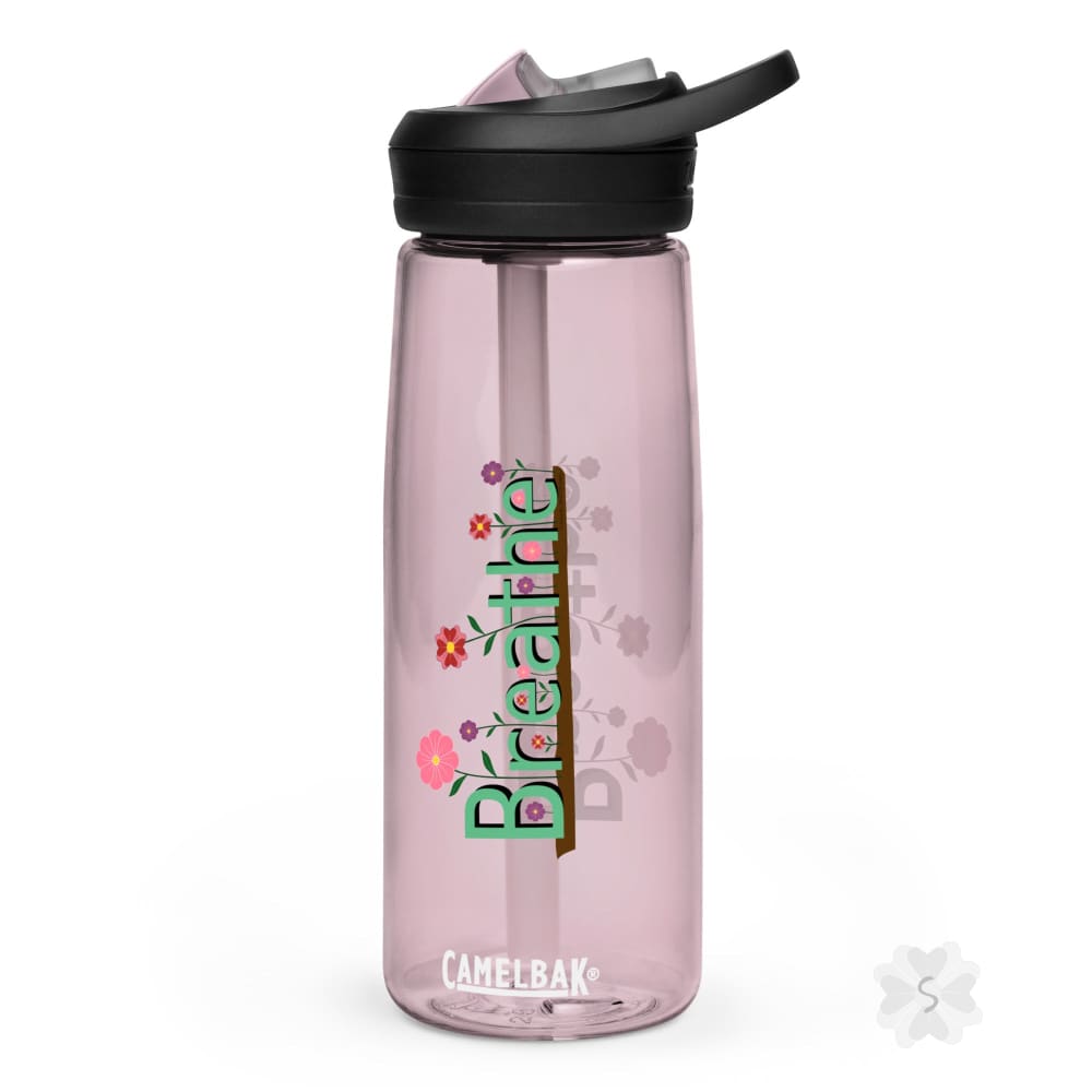 ’Breathe’ With Flowers - Sports Water Bottle