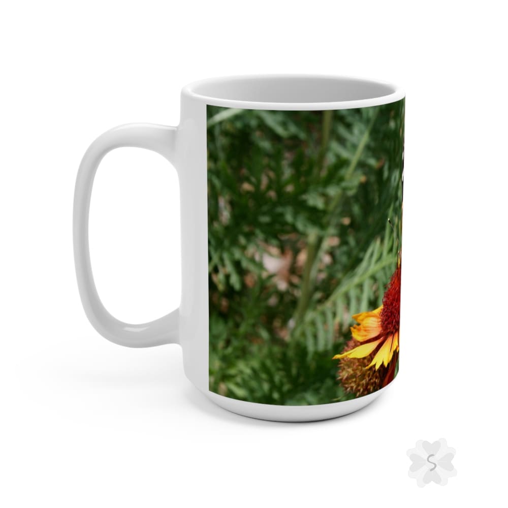 Butterfly & Flower Mug - 15 Oz