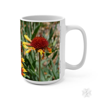 Butterfly & Flower Mug - 15 Oz