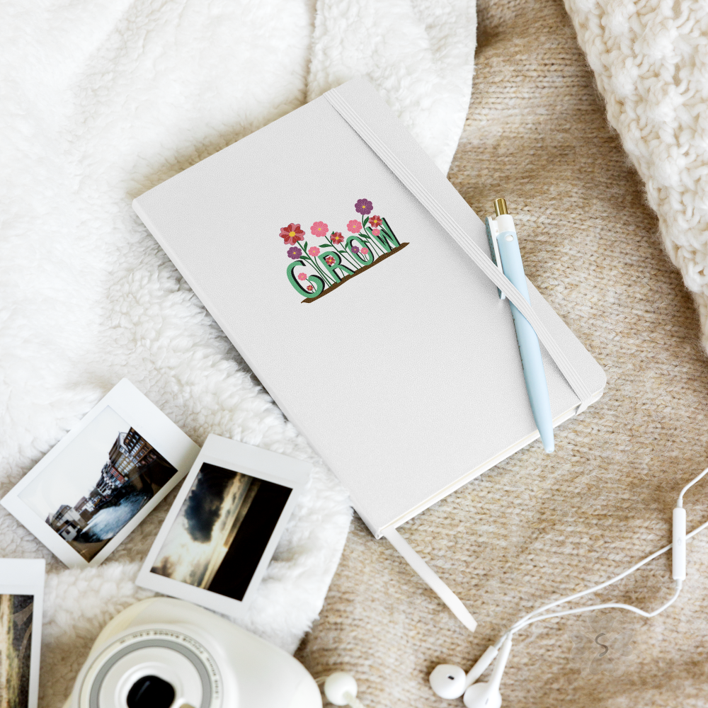 ’Grow’ With Flowers - Hardcover Bound Notebook