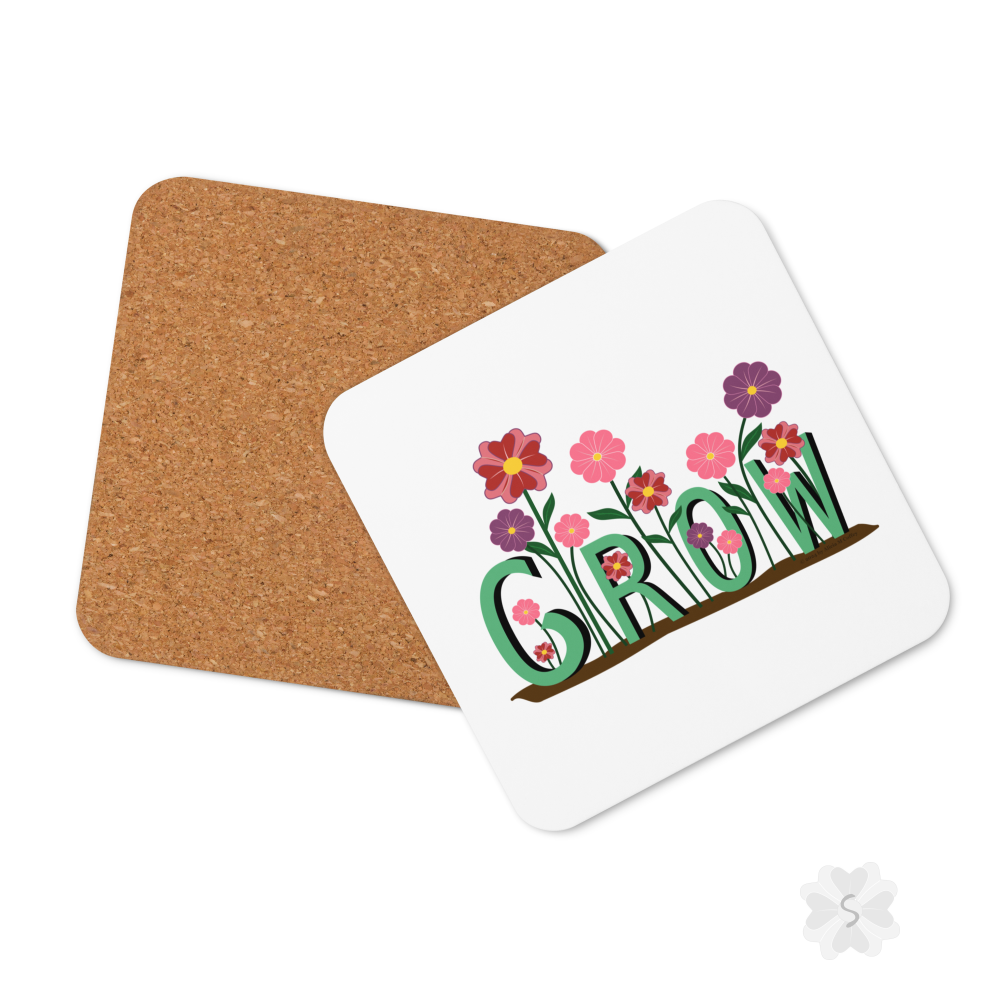 ’Grow’ With Flowers - Square Coaster 3.74 X