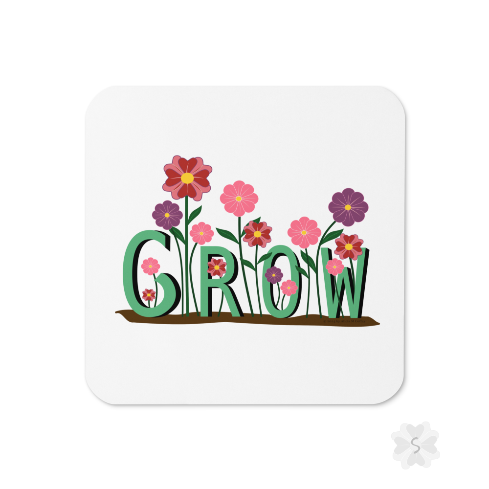 ’Grow’ With Flowers - Square Coaster 3.74 X