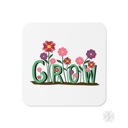 ’Grow’ With Flowers - Square Coaster 3.74 X