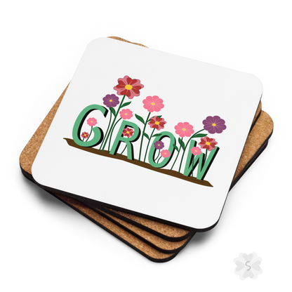 ’Grow’ With Flowers - Square Coaster 3.74 X