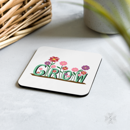 ’Grow’ With Flowers - Square Coaster 3.74 X