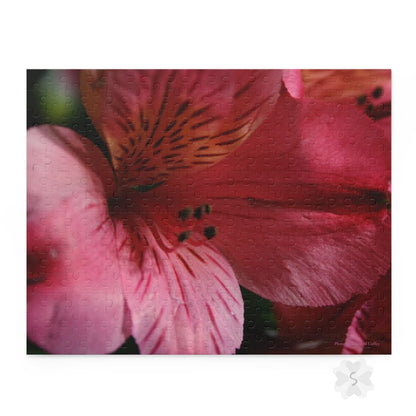 Pink Floral Puzzle - 2 Piece Options 14’’ × 11’’ (252 Pcs)