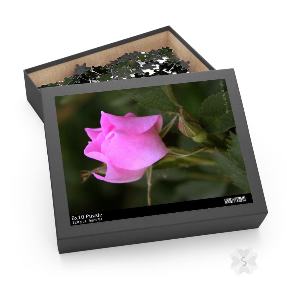 Pink Rose Puzzle - 2 Piece Options