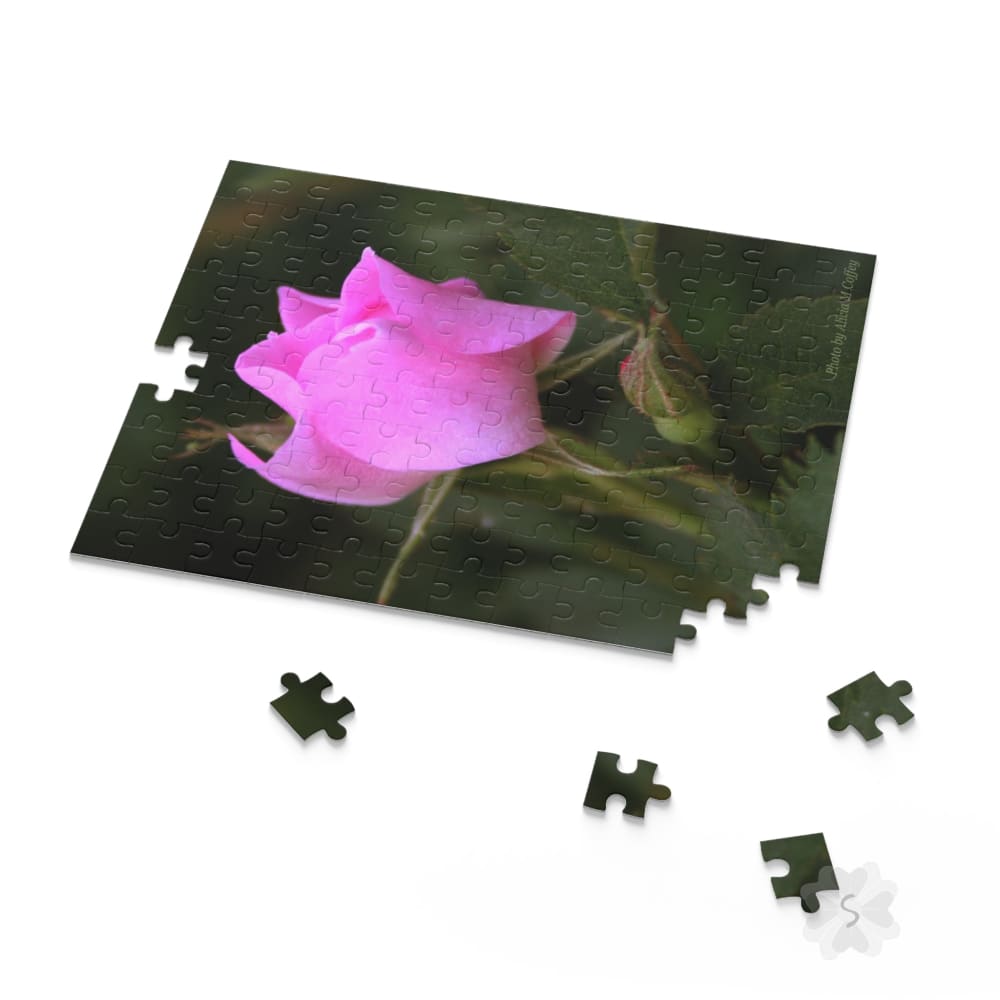 Pink Rose Puzzle - 2 Piece Options