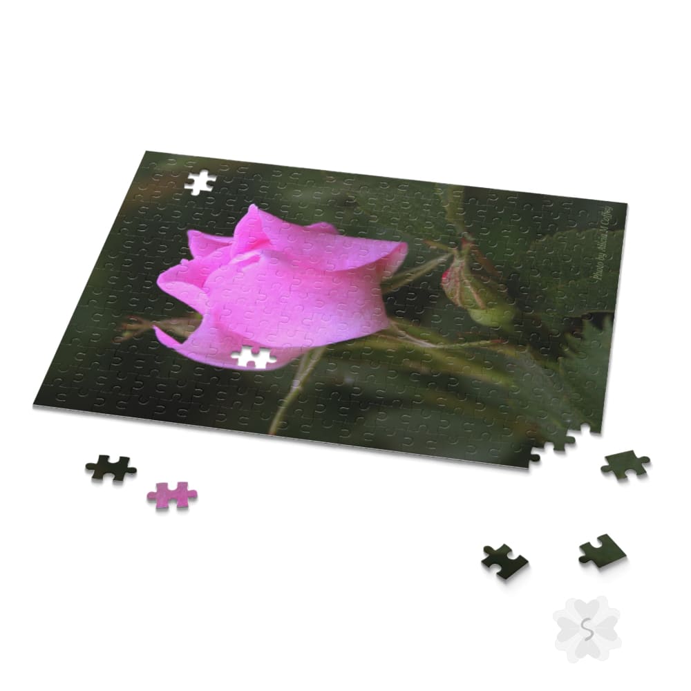 Pink Rose Puzzle - 2 Piece Options