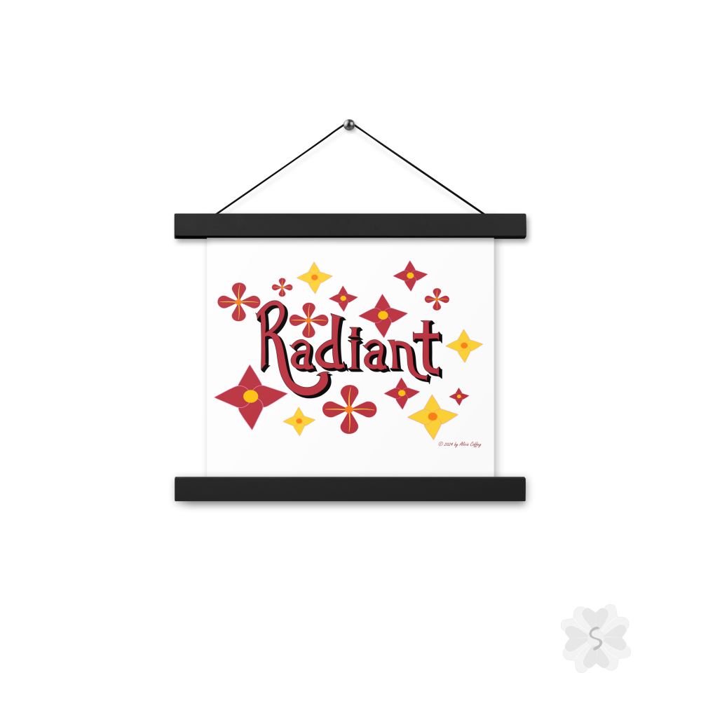 ’Radiant’ With Stars And Flowers - Poster Hangers 10 X