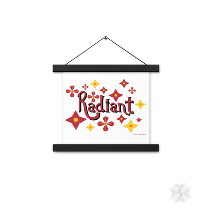 ’Radiant’ With Stars And Flowers - Poster Hangers 10 X