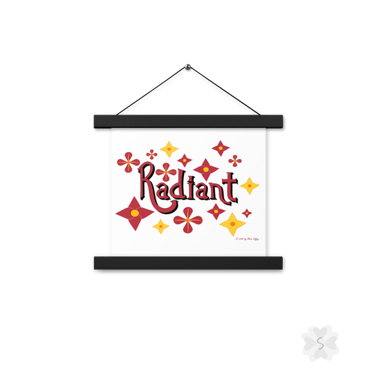 ’Radiant’ With Stars And Flowers - Poster Hangers 10 X