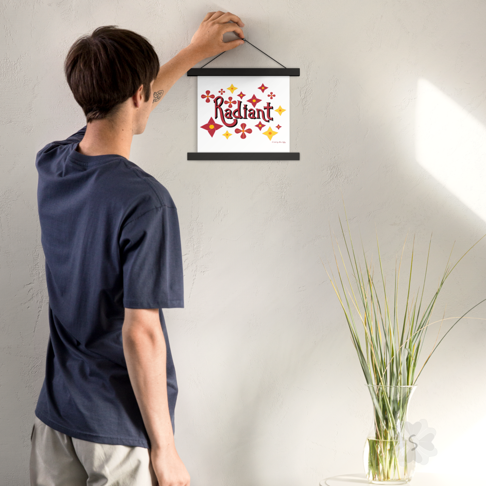 ’Radiant’ With Stars And Flowers - Poster Hangers 10 X