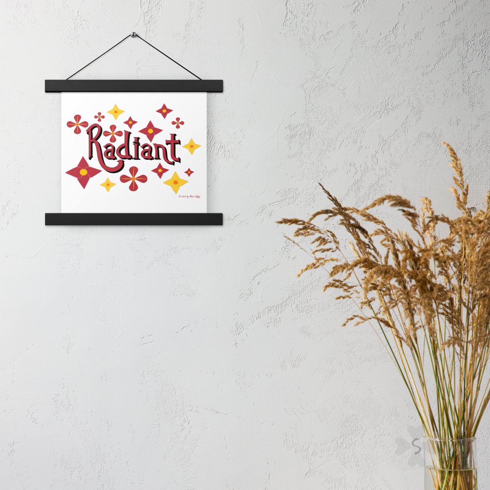 ’Radiant’ With Stars And Flowers - Poster Hangers 10 X