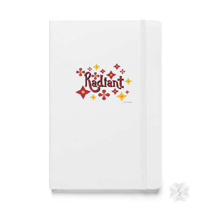 ’Radiant’ With Stars And Flowers - White Hardcover Notebook Journals