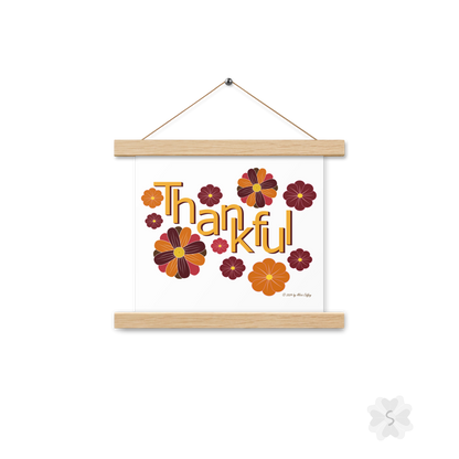 ’Thankful’ With Fall Flowers - Poster Hangers 10 X