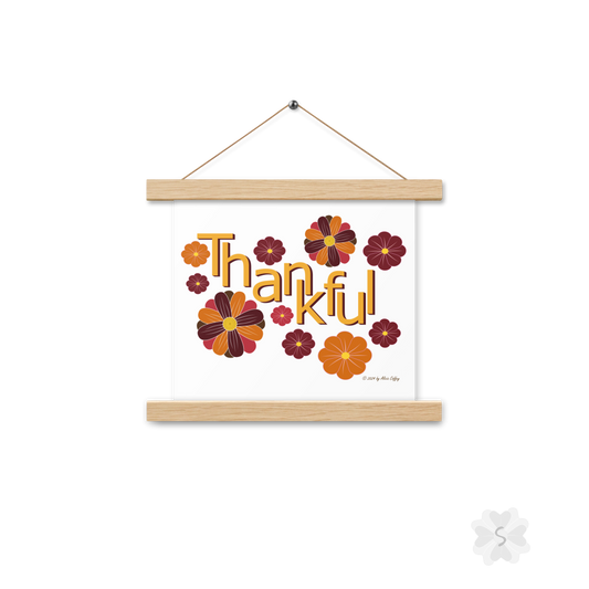 ’Thankful’ With Fall Flowers - Poster Hangers 10 X