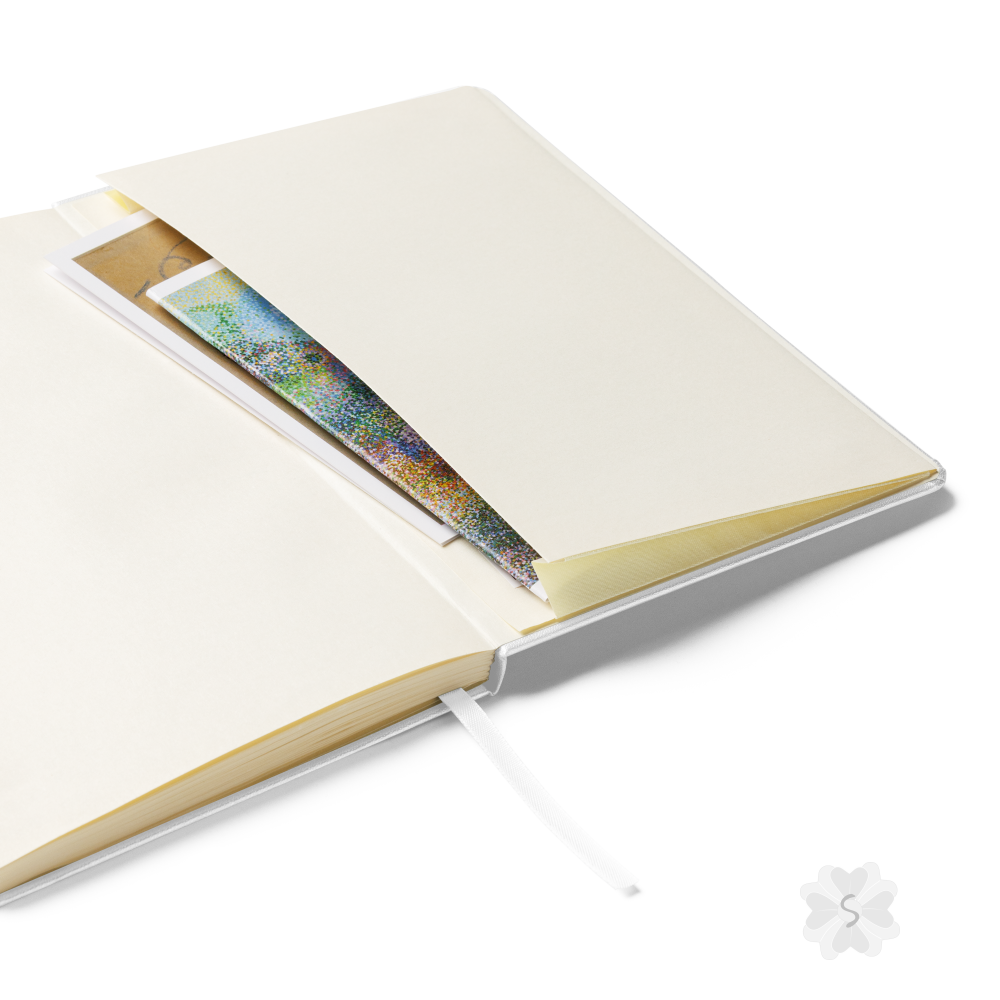 ’Thankful’ With Fall Flowers - White Hardcover Notebook Journals