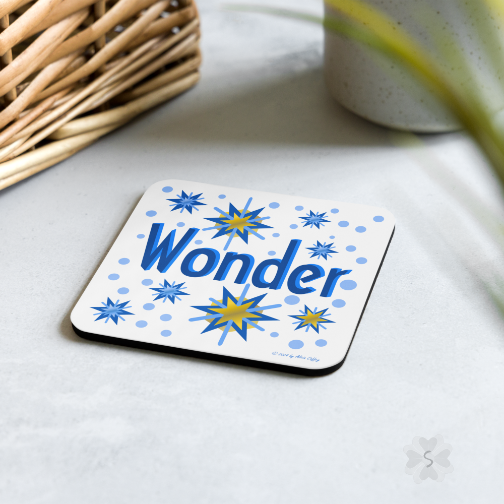 ’Wonder’ With Stars - Square Coaster