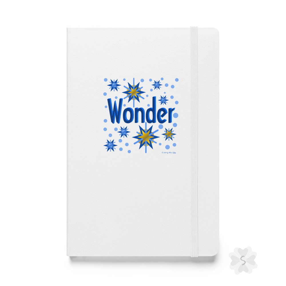 ’Wonder’ With Stars - White Hardcover Notebook Journals