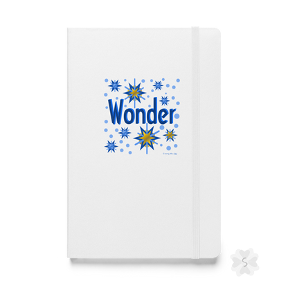 ’Wonder’ With Stars - White Hardcover Notebook Journals