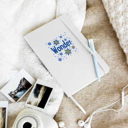 ’Wonder’ With Stars - White Hardcover Notebook Journals