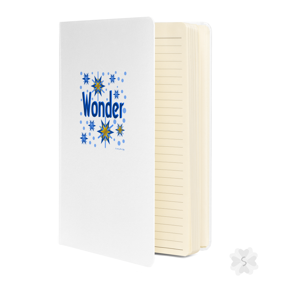 ’Wonder’ With Stars - White Hardcover Notebook Journals