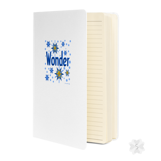 ’Wonder’ With Stars - White Hardcover Notebook Journals