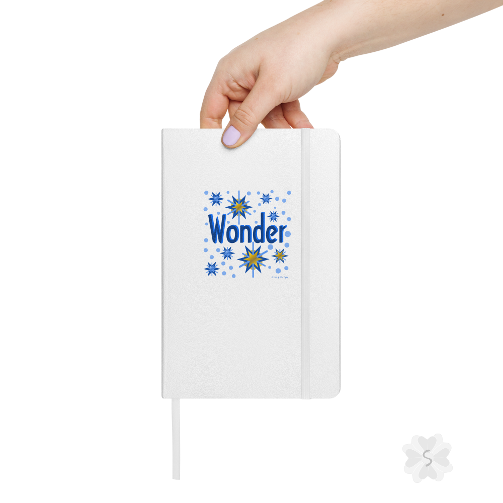 ’Wonder’ With Stars - White Hardcover Notebook Journals